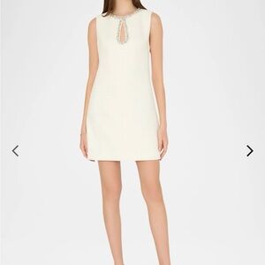 Milly White Sleeveless Dress with embellishments